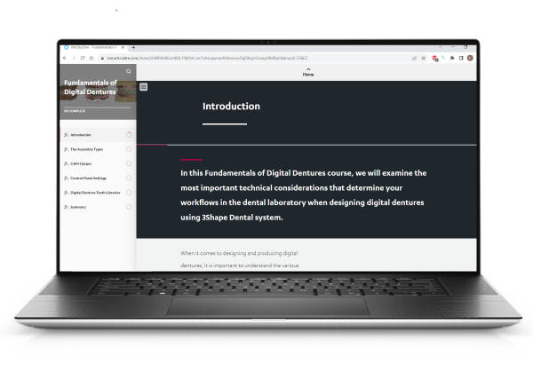 Fundamentals of Digital Dentures course